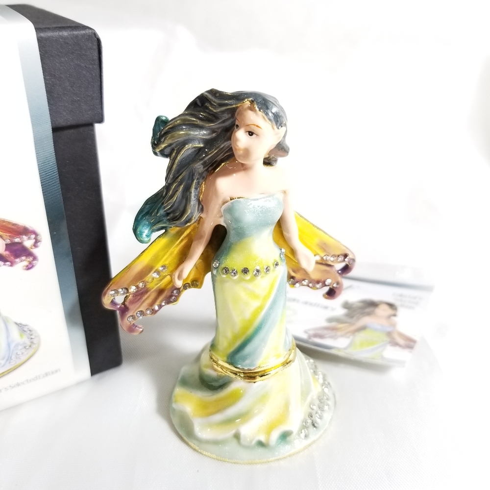 Treasure It Virgo Fairy Metal Trinket Box New!